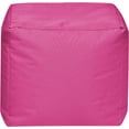 thumbnail image 1 of Cube Brava Pouf Ottoman Foot Rest - Pink - Modern Square Bean Bag Chair with Water Repellent Fabric - Floor Pouf for Living Room, Bedroom or Patio - Foot Rest for Indoor and Outdoor, 1 of 11
