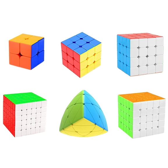 Cube Combo Set of 2X2, 3X3, 4X4, 5X5, 6X6, Mastermorphix High Speed Stickerless Magic Cube Puzzle (CUBE-23456PY)