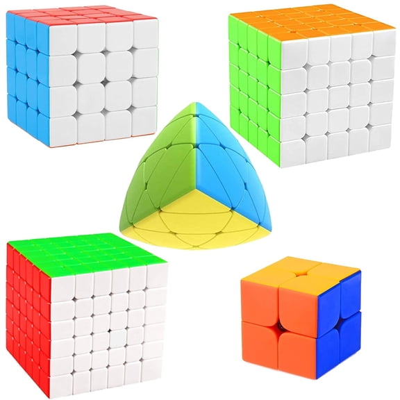 Cube Combo Set of 2X2, 4X4, 5X5, 6X6, Mastermorphix High Speed Stickerless Magic Cube Puzzle (CUBE-2456PY)