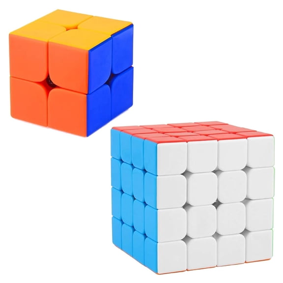 Cube Combo Set of 2X2, 4X4, High Speed Stickerless Magic Cube Puzzle (CUBE-24)