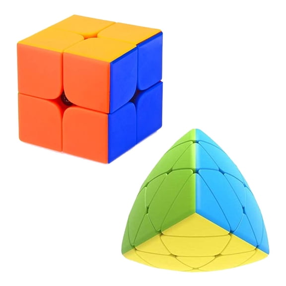 Cube Combo Set of 2X2 & Mastermorphix High Speed Stickerless Magic Cube Puzzle (CUBE-2PY)