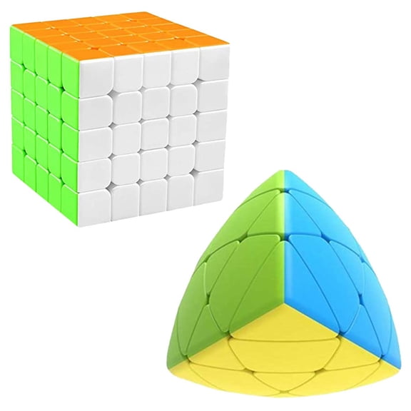 Cube Combo Set of 5X5 & Mastermorphix High Speed Stickerless Magic Cube Puzzle (CUBE-5PY)