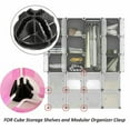 thumbnail image 1 of Cube DIY Modular Closet Organizer Wardrobe Rack Clothes Shelf Storage Cabinet 20Pcs Black, 1 of 9