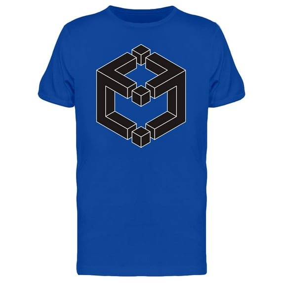 Cube Illusion Artwork T-Shirt Men -Image by Shutterstock, Male 3X-Large