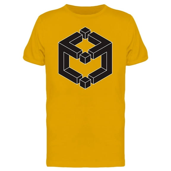 Cube Illusion Artwork T-Shirt Men -Image by Shutterstock, Male Large