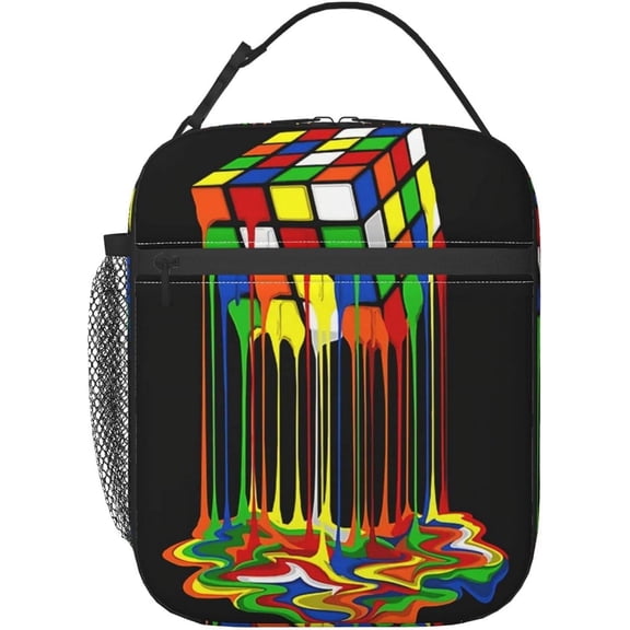 Cube Lunch Box Insulated Soft Bag Reusable Cooler Bag For Women&Men Work Picnic Hiking