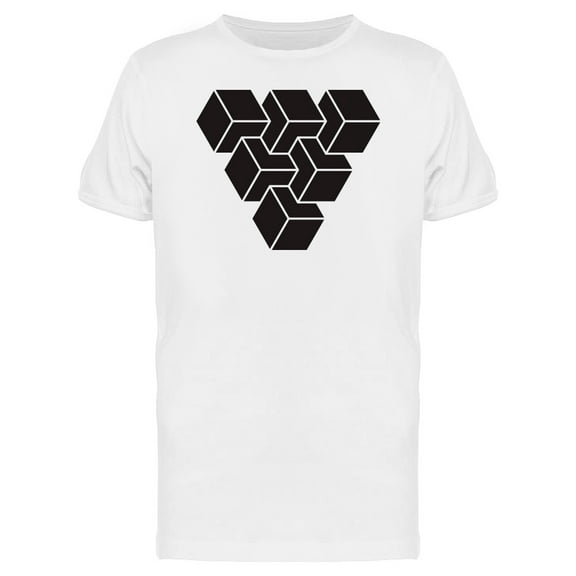 Cube Optical Illusion T-Shirt Men -Image by Shutterstock, Male 3X-Large