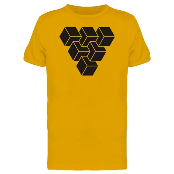 Cube Optical Illusion T-Shirt Men -Image by Shutterstock, Male Medium