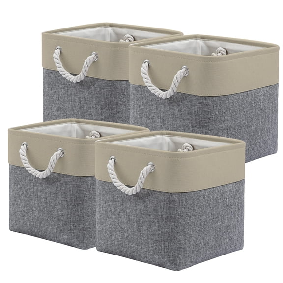 Cube Organizer Baskets with Rope Handles Multipurpose Box for Home Decoration