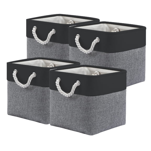 Cube Organizer Baskets with Rope Handles Multipurpose Box for Home Decoration