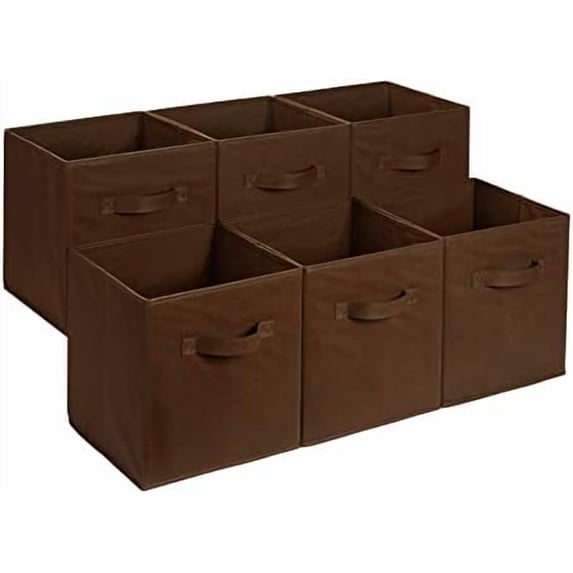 Cube Organizer Storage Bins Handles, Collapsible Fabric, Pack of 6, 13 ...