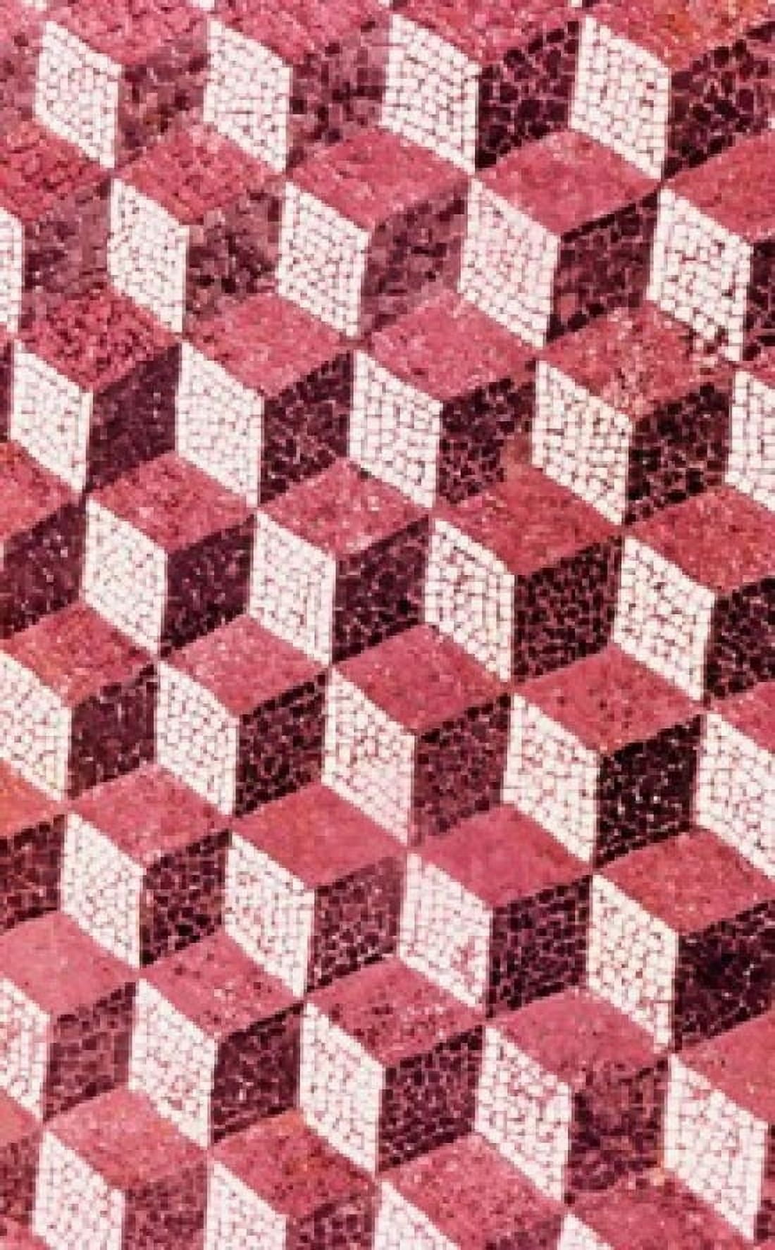Cube Pattern Artist Unknown Mosaic Canvas Art - (18 x 24)