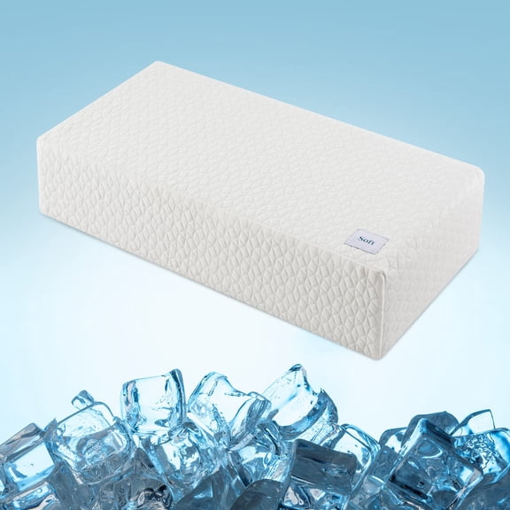 Cube Pillow - Side Sleeper For Neck And Shoulder Memory Foam Pro With Adjustable Firmness 24"x12"x6"