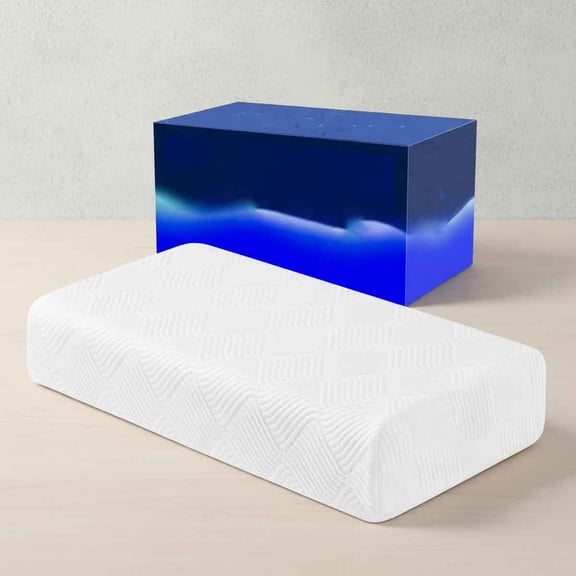 Cube Pillow for Side Sleeper with Firm Layer, Cooling Memory Foam Pillows with Two Side Four Types of Softness for Neck and Shoulder Pain