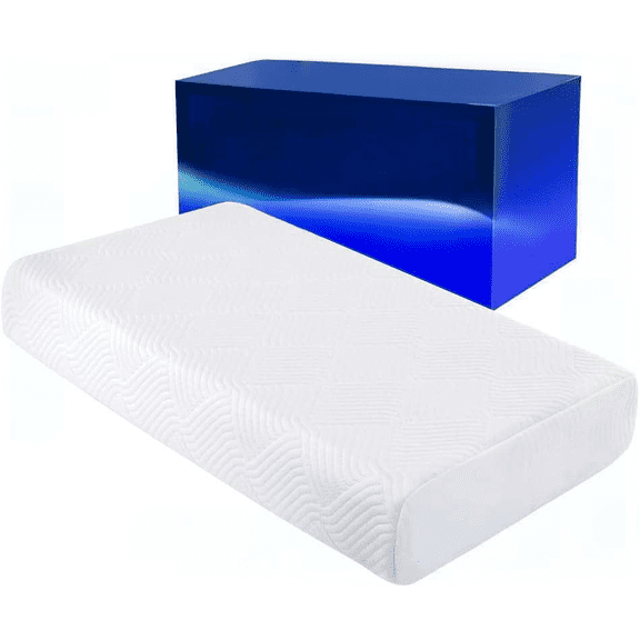 Cube Pillow for Side Sleepers with Firm Memory Foam Layer Cooling Design 24 Inch x 12 Inch x 4 Inch
