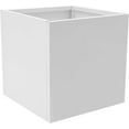 thumbnail image 1 of Cube Planter Box, Large Square Planter for Indoor or Outdoor Patio/Garden, Cube Steel Heavy Duty Flower Pot, 20in White Metal Pot for Tall , Trees, Flowers, 1 of 8