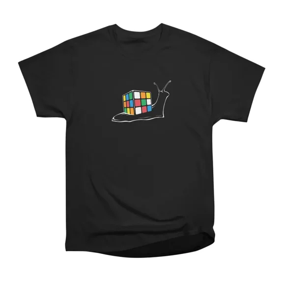 Cube Snail dark T-Shirt Tee Gift For Him Merch For Her Apparel For Friend