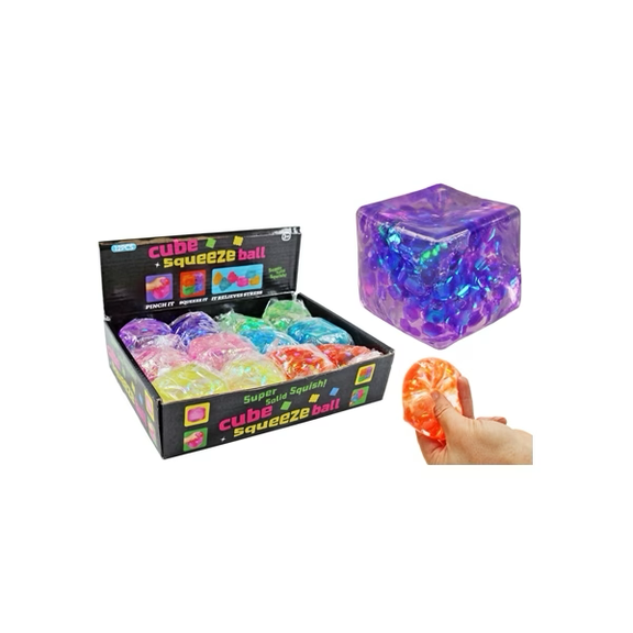 Cube Squeeze Ball Super Solid Squish 12pk