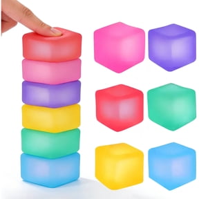Cube Squishy Fidget Toys for Adult Office Stress Relief, Soft Tactile Sensory Gadget for Workplace Concentration and Tension Relief, 1.25 Inch, Blue
