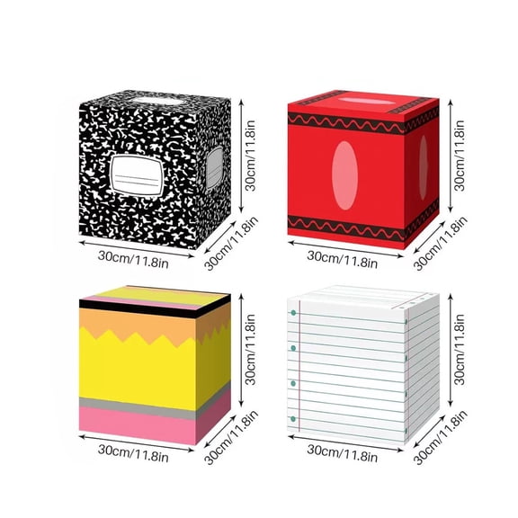 Cube Stackable Party Decorations 12 Inch Paper Blocks for Gathering Venue Styling Virelaxpo