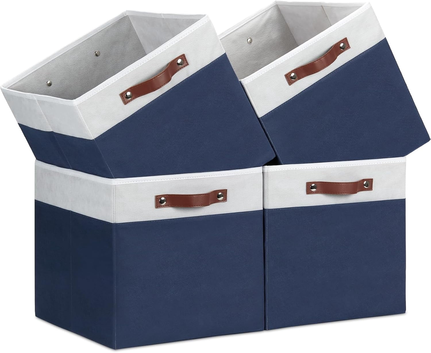 Cube Storage Bins 4Pack Foldable Cube Baskets for Clothes Shelf Storage ...