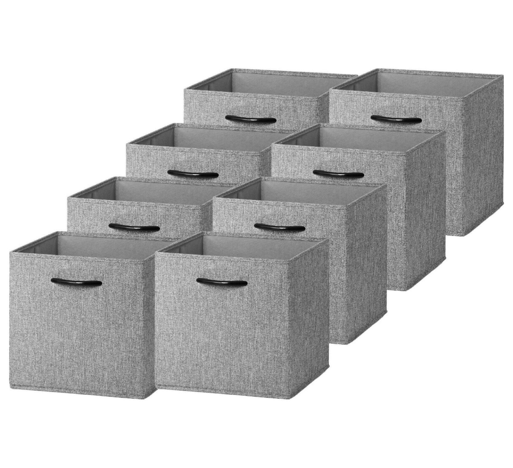 Cube Storage Bins Organizer Fabric 13X13X13 Collapsible With Handle