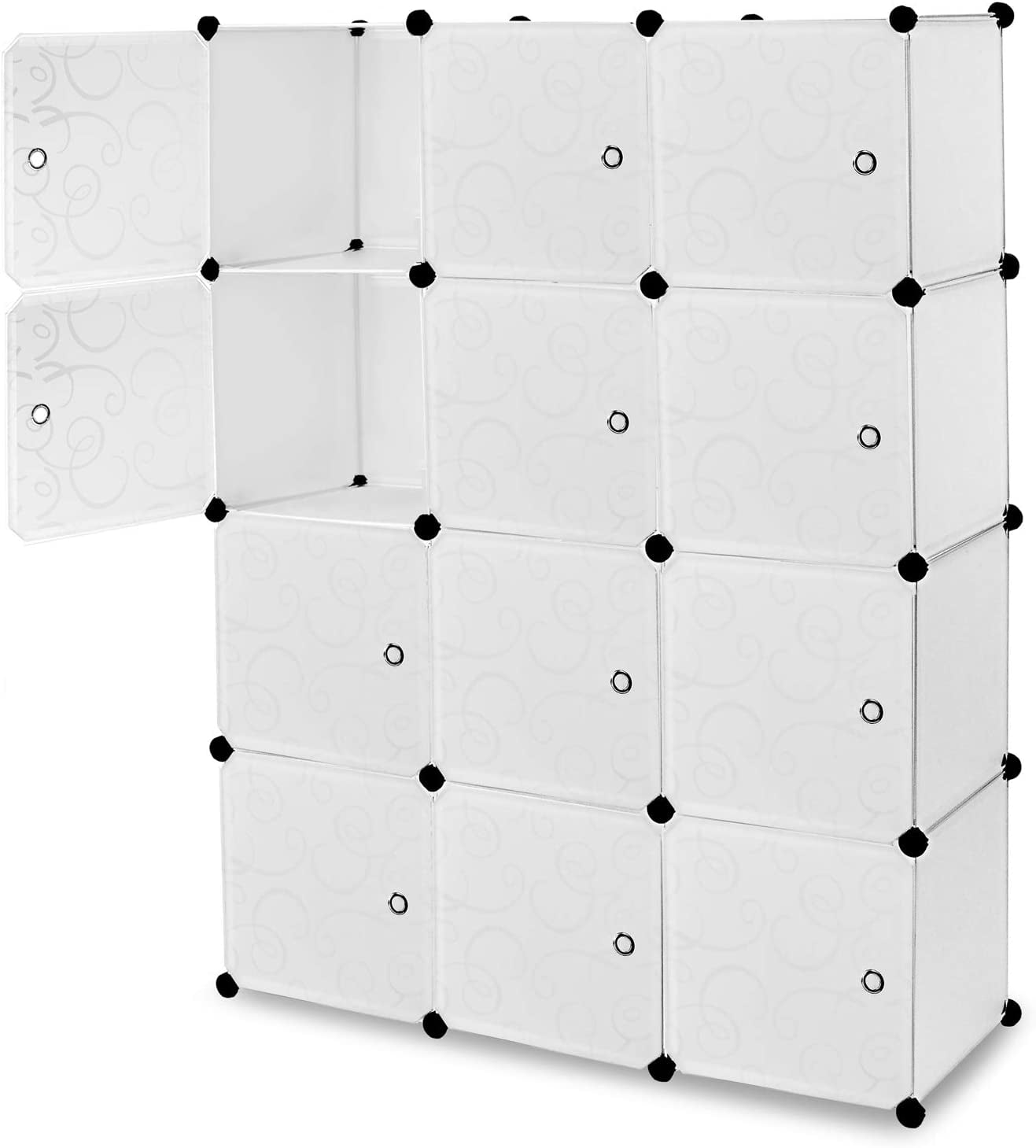 Cube Storage Organizer - 12 Cubes | Stackable Portable Closet Organizer ...