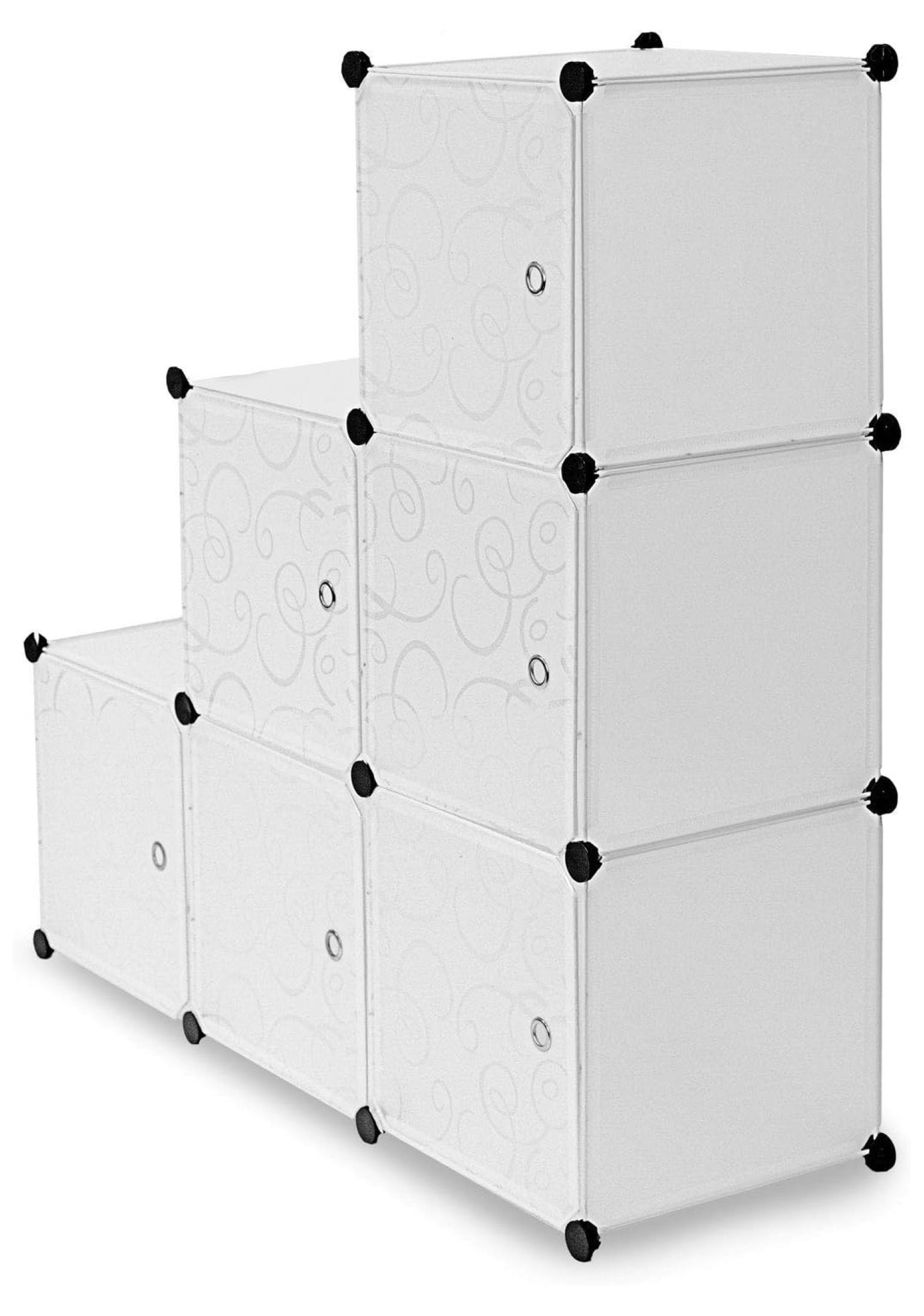 Cube Storage Organizer - 6 Cubes | Stackable Portable Closet Organizer ...