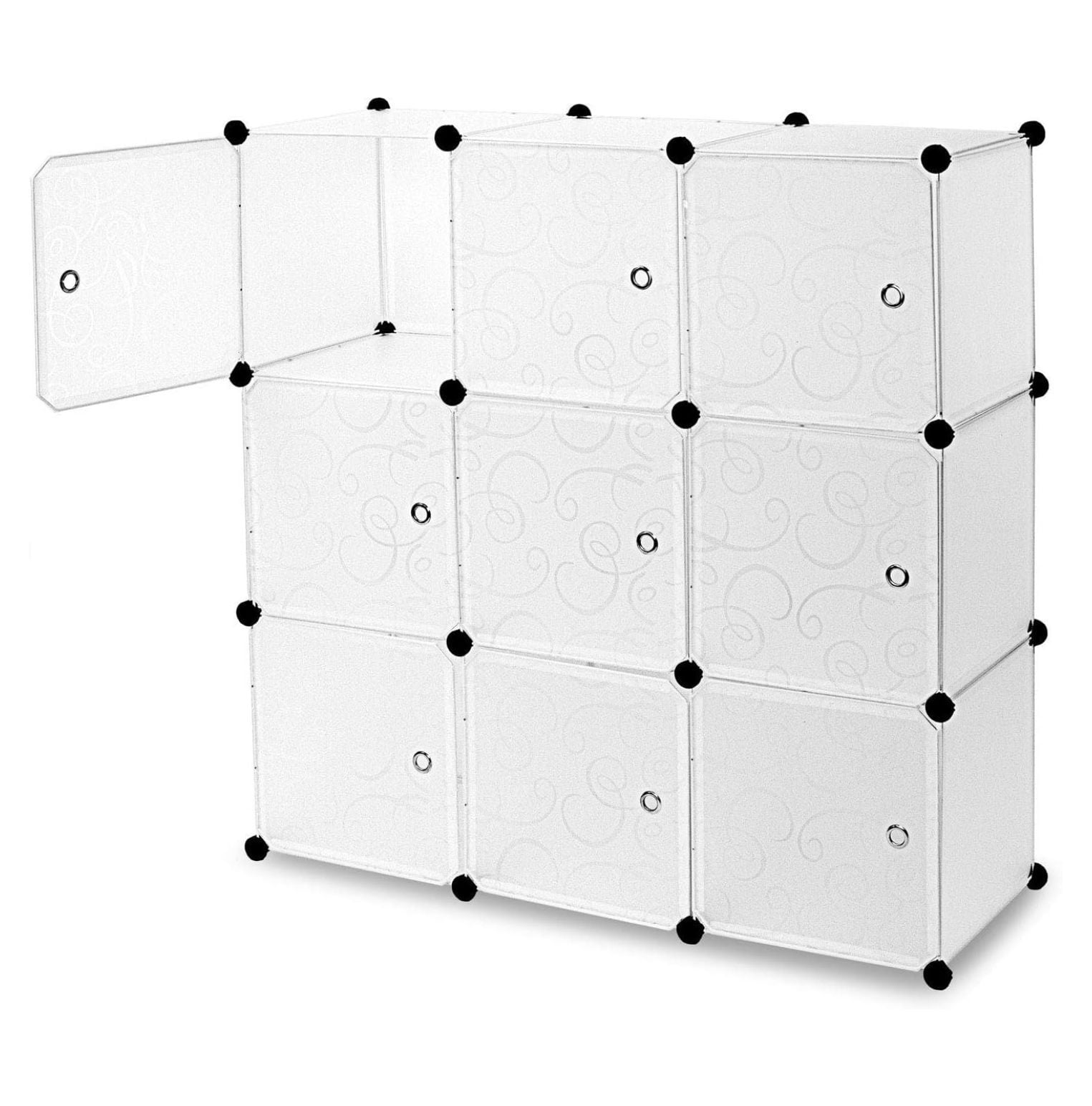 Cube Storage Organizer - 9 Cubes | Stackable Portable Closet Organizer ...