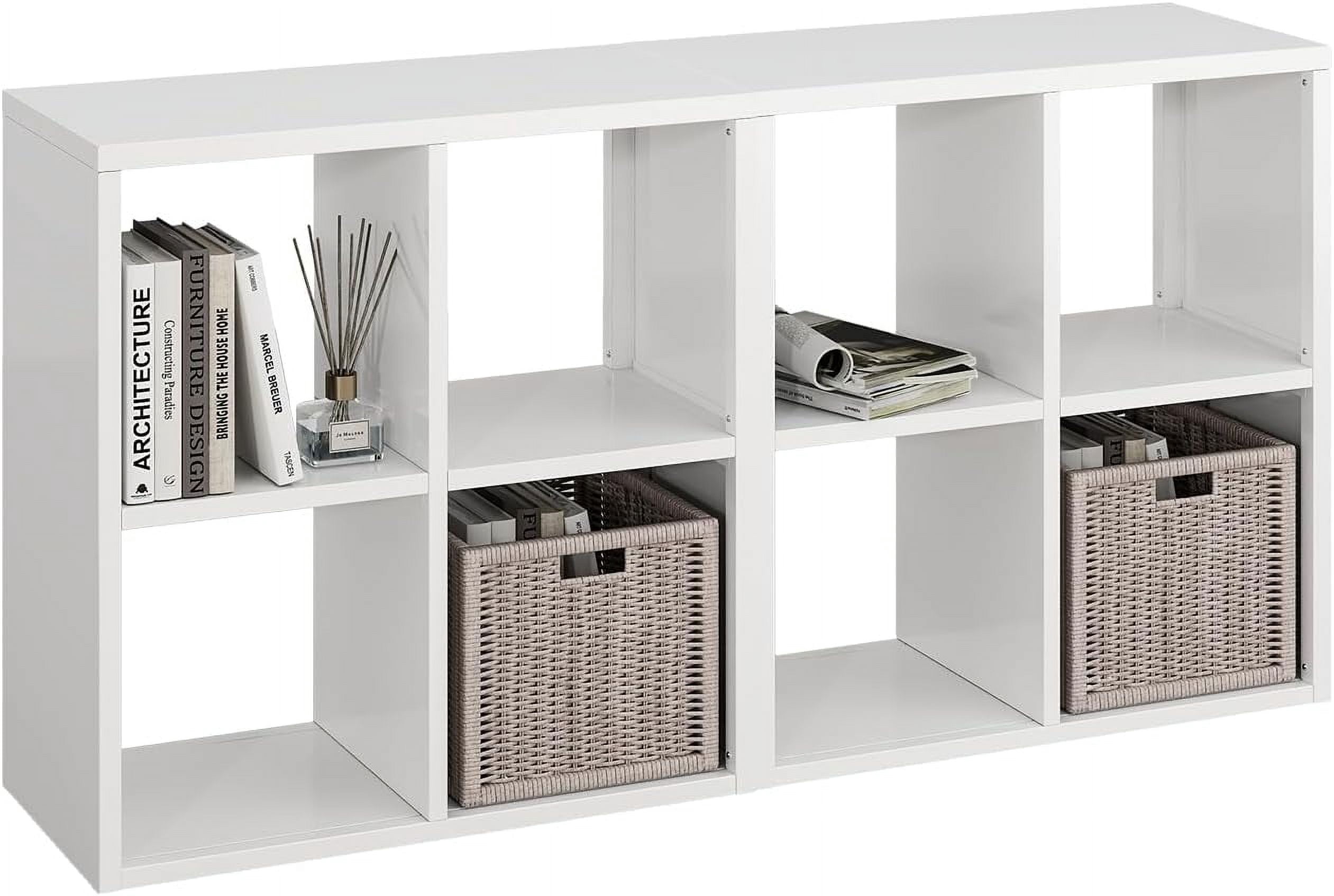 Cube Storage Organizer, Metal Short Bookshelf, Modern Small Bookcase ...