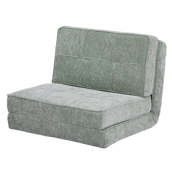Cube Style Convertible Folding Sofa Bed, Multi-Position Adjustable Floor Sofa, High-Density Foam Sleeper Chair