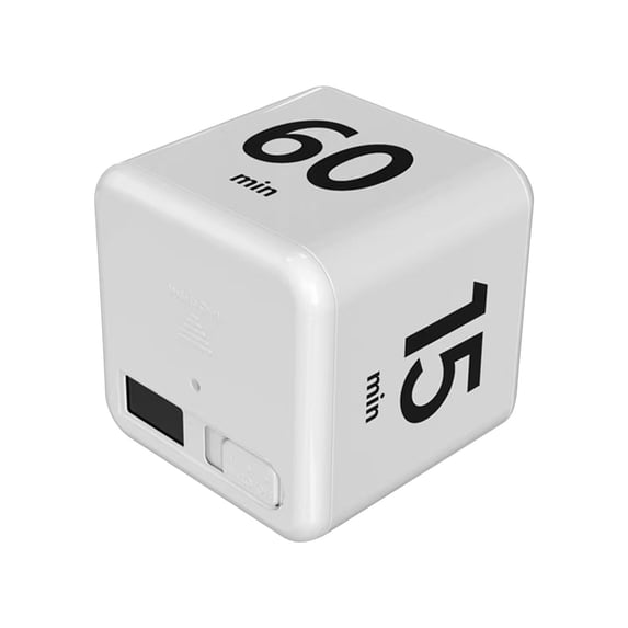Cube Timer, Gravity Sensor Flip Timer, Productivity Timer Flip Gravity Sensor Cube Timer Countdown & Countup,Mute & Vibrate & Sound5/10/30/60min & Custom Timing, Perfect for Work,Kitchen Cooking