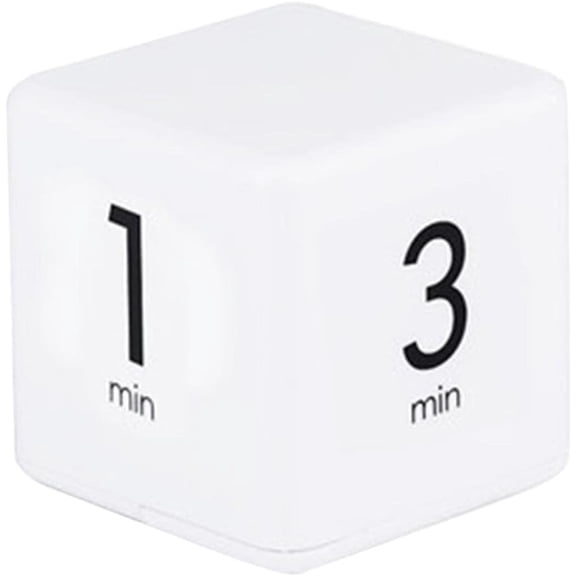 Cube Timer, Rotation Timer, 1/3/5/10 Min and Custom Countdown, Productivity Timer with Adjustable Volume, Gravity Sensor Flip Timer, Management Timer for Home Office Kitchen