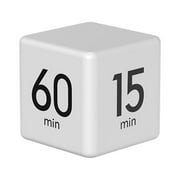 Cube Timer, Time, Kitchen Timer Kids Timer for ADHD Productivity Workout Flip Timer Classroom for StudyTime Countdown Management Settings 15 20 30 60 Minutes