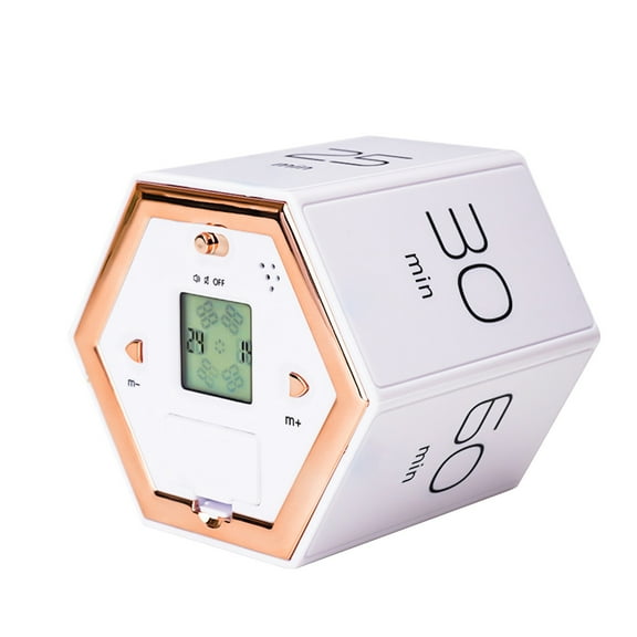 Cube Timer Timer Flip Focus Timer Cubes Timer Hexagon Digital Clock Timer Cubes Timer Kitchen Hexagon Flip Timer for Studying Cooking Exercising Easy To