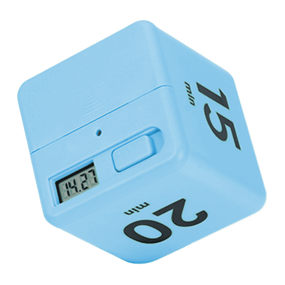 Cube Timers Gravity Sensor Flip Timer Kids Timer Workout Timer and Game Timer for Time Management, 1 3 5 10 Minutes and 15 20 30 60 Minutes - Blue