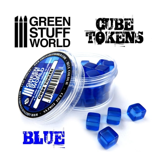 Green Stuff World Cube Tokens - Blue New