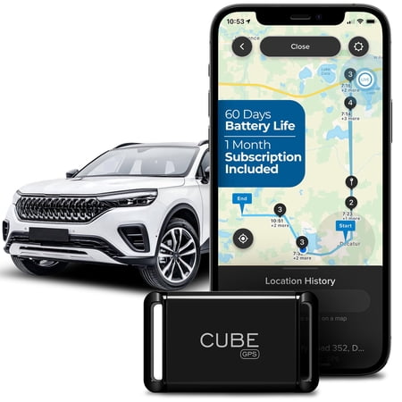 Cube - Vehicle and Pet GPS Tracker - Black