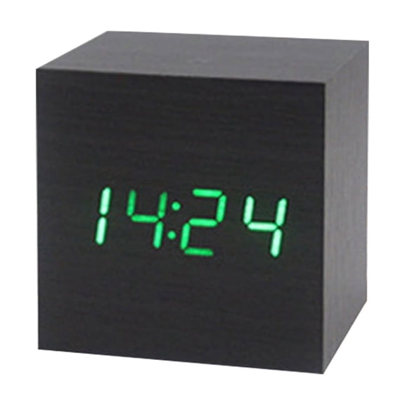 Cube Voice Control Led Alarm Clock Decorative Clock Ornaments Art Crafts Supplies for Home Bedroom Dormitory