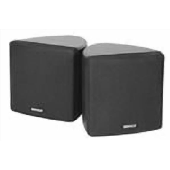 Rockville CUBE-BLACK Cube Black 3.5" 30W RMS Home Theater Wall Speakers with Swivel Brackets (Pair) 30W 2-Way Audio