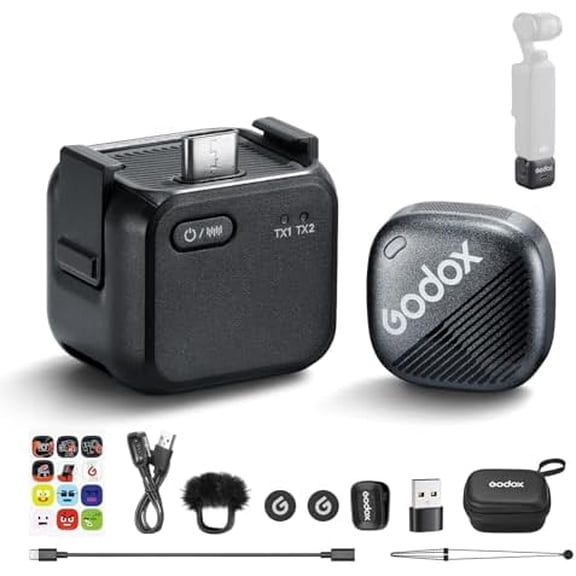 Cube-op3 Handheld Microphone, 48kHz/24bit Hi-Res Seamless Handheld Integration Mic 18W Fast-Charge Wireless Microphones,Noise Reduction, 200M (656ft.) for Camera/Phone/PC(1RX + USB-C + 1TX)$$Music