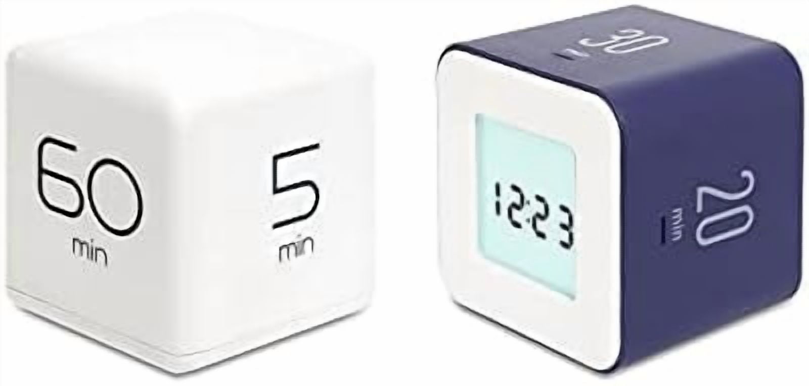 Cube timers White (5,15,30 and 60 Minutes) & Multi Cube Violet (5,10,20 ...