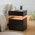 thumbnail image 1 of Cubehom LED Night Stand Modern Nightstand with 3 Drawers LED Bedside Tables for Bedroom, Living Room, 1 of 5