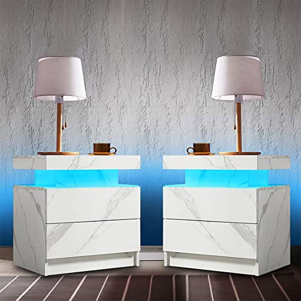 White marble bedside table discount