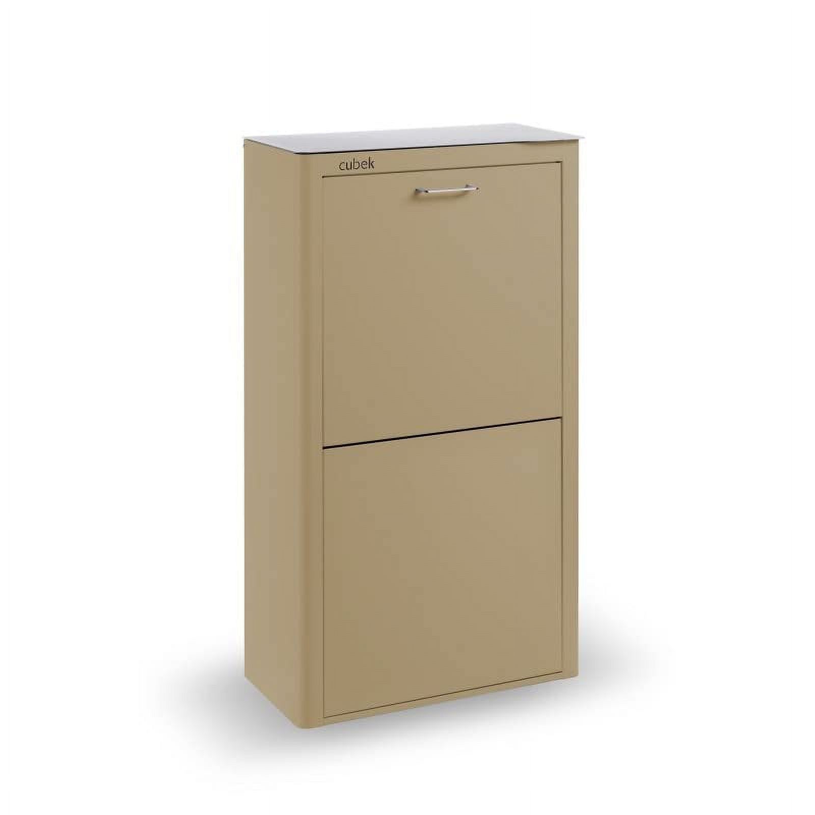 Cubek Trash Can with Recycling Bin Combo 20 Gallon Trash Bin