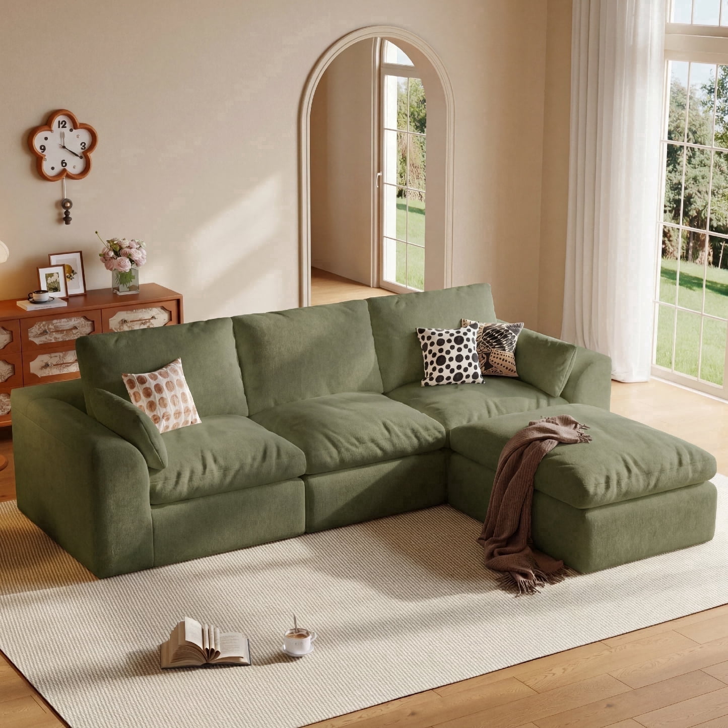 Cubente 108" Cloud Sectional Couch, Boneless Couch, L Shaped Couch with — free download