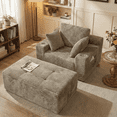 thumbnail image 1 of Cubente 67" Chaise Lounge Chair Indoor,Boneless Sofa Bed, Deep Seat Sleeper Couch Reading Chairs, Cloud Couches with Cup Holder & Side Pocket for Living Room, No Assembly Required, 1 of 10