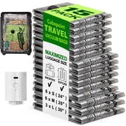 Cubepoint 15 Bags Travel Vacuum Bags with Rechargeable Air Pump, Carry-on Size Travel Vacuum Storage Bags, Compression Bags, Vacuum Seal Bags for Clothes and Tr