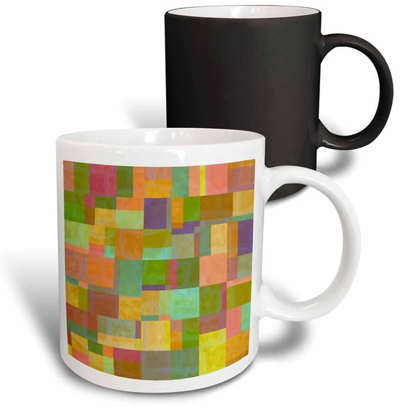3drose, Cubes Abstract by Angelandspot, 11oz Magic Transforming Mug