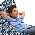 thumbnail image 1 of Cubes Lounger Chair Bag, Geometric Demonstration of Diamond Shaped Little Building Blocks Modern Art, High Capacity Storage with Handle Container, Lounger Size, Ceil Blue Dimgray, by Ambesonne, 1 of 5